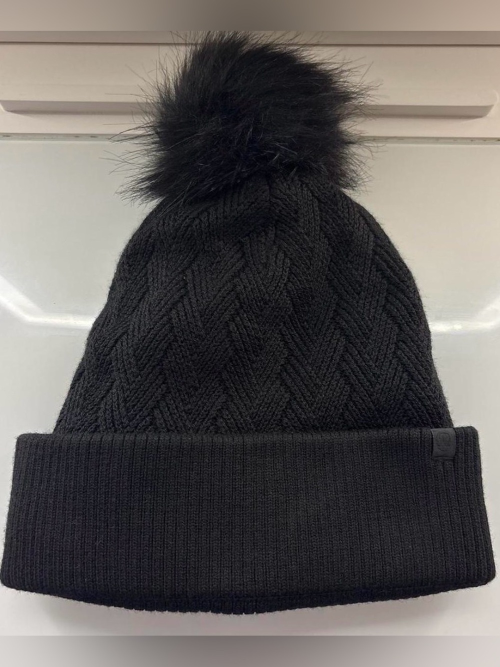 lululemon athletica Black Cable-Knit Pom Beanie